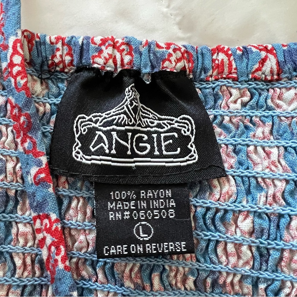 Printed Smocked Ruffle Trim Tank - Picture 6 of 6